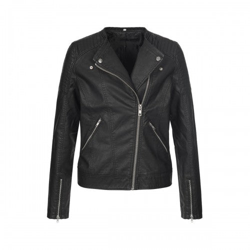 Front - Stedman Womens/Ladies Active Biker Jacket