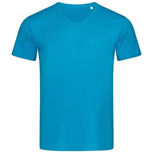 Hawaii Blue - Front - Stedman Mens Ben V Neck Tee