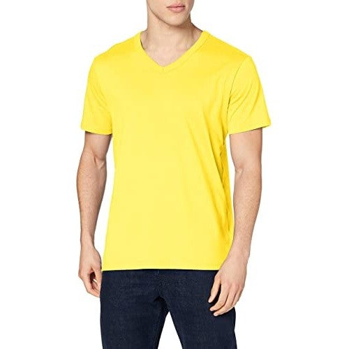 Daisy Yellow - Back - Stedman Mens Ben V Neck Tee