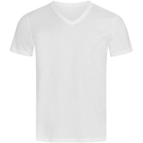 White - Front - Stedman Mens Ben V Neck Tee