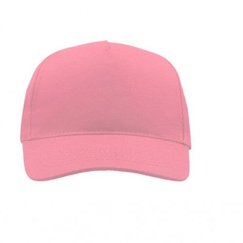 Pink - Side - Atlantis Childrens-Kids Start 5 Cap 5 Panel (Pack of 2)