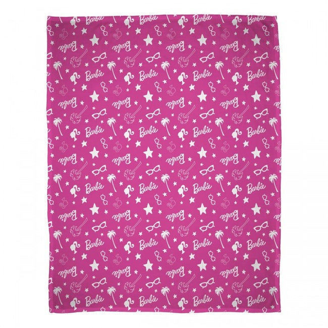 Front - Barbie Fleece Stars Blanket