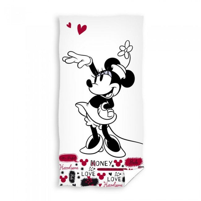 Front - Minnie Mouse Love Beach Towel