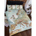 Front - Bedding & Beyond Europe Map Duvet Set