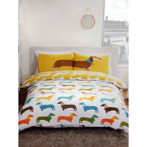 Front - Rapport Sausage Dog Duvet Set