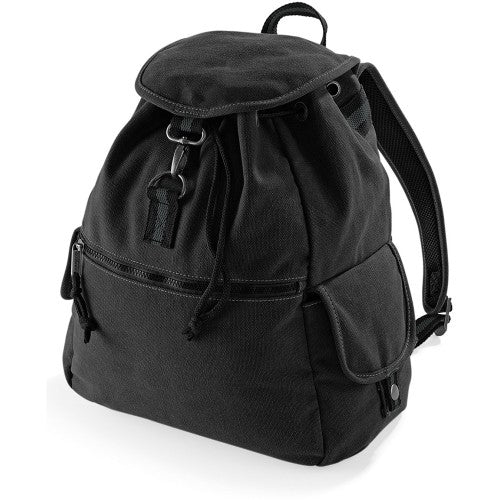 Front - Quadra Vintage Canvas Backpack - 18 Liters