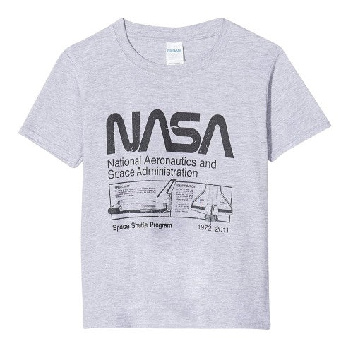 Front - NASA Mens Space Shuttle T-Shirt
