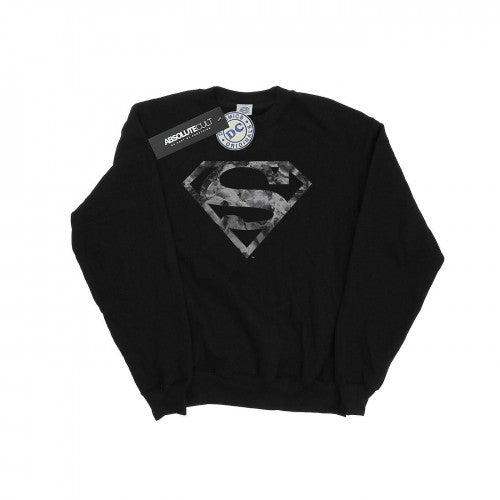 Front - Superman Mens Marble Cotton Logo Sweatshirt
