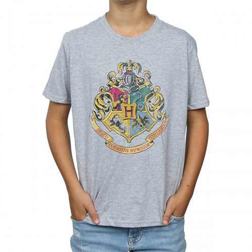 Front - Harry Potter Boys Hogwarts Crest T-Shirt