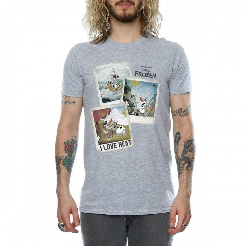 Front - Frozen Mens Olaf Polaroid T-Shirt