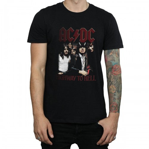 Front - AC/DC Mens Highway To Hell Cotton T-Shirt