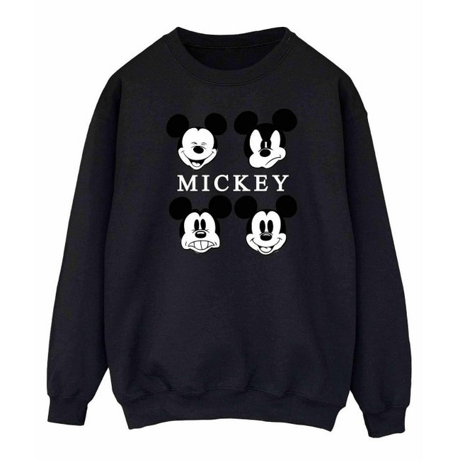 Front - Disney Womens/Ladies Mickey Mouse Head Sweatshirt