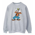 Front - Disney Mens Crazy Goofy Sweatshirt