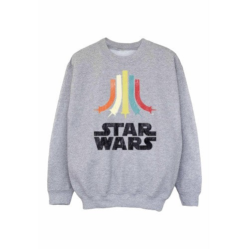 Front - Star Wars Girls Rainbow Sweatshirt