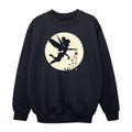 Front - Tinkerbell Girls Moon Cropped Sweatshirt