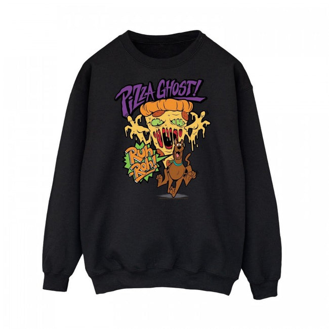 Front - Scooby Doo Mens Pizza Ghost Sweatshirt