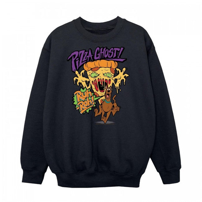 Front - Scooby Doo Boys Pizza Ghost Sweatshirt