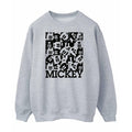 Front - Disney Mens Mickey Mouse Grid Sweatshirt