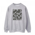 Front - Disney Womens/Ladies Mickey Mouse Grid Sweatshirt