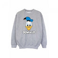 Front - Disney Boys Donald Duck Face Sweatshirt
