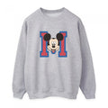 Front - Disney Womens/Ladies M Mickey Mouse Face Sweatshirt
