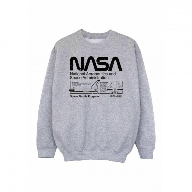 Front - NASA Boys Space Shuttle Sweatshirt