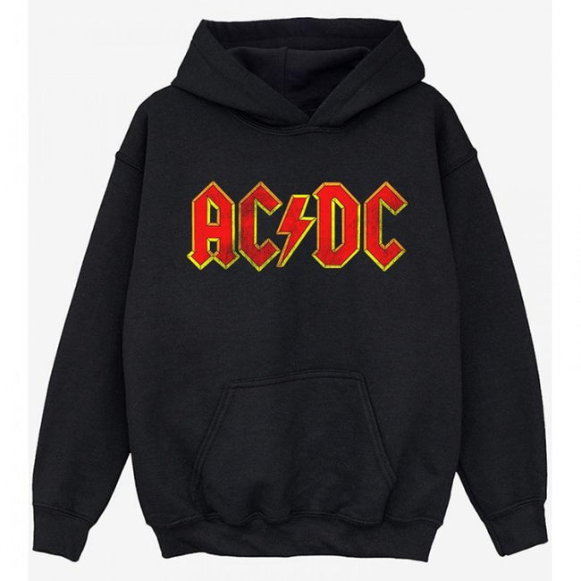 Front - AC/DC Boys Distressed Logo Hoodie