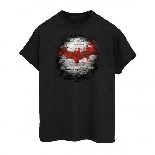 Front - Batman Mens Wall Cotton Logo T-Shirt