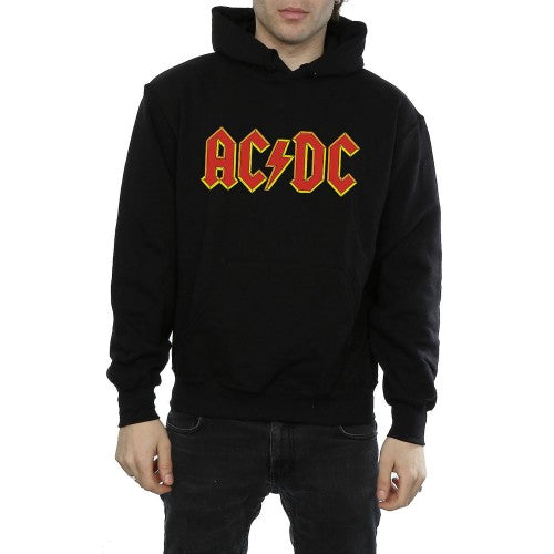 Front - AC/DC Mens Logo Cotton Hoodie