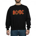 Front - AC/DC Mens Distressed Logo Cotton Sweatshirt