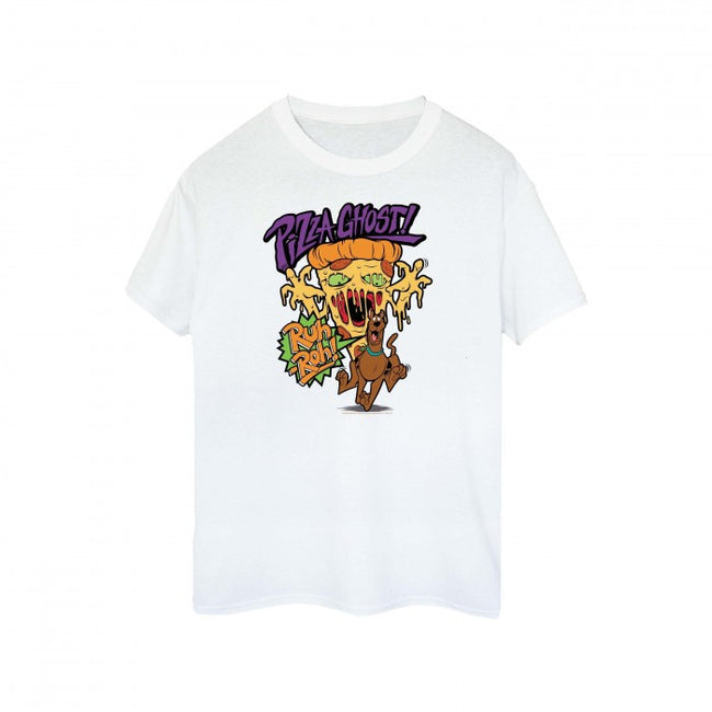 Front - Scooby Doo Boys Pizza Ghost Cotton T-Shirt