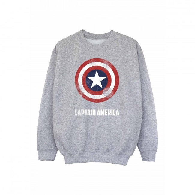 Front - Captain America Boys Shield Sweatshirt