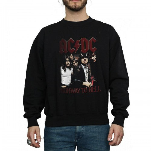 Front - AC/DC Mens Highway To Hell Cotton Sweatshirt