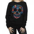 Front - Coco Womens/Ladies Skull Cotton Sweatshirt