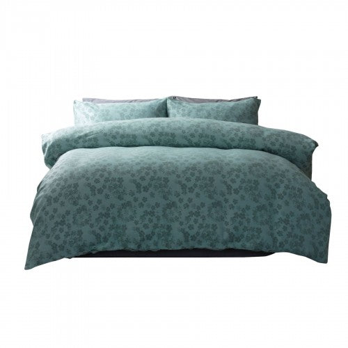 Front - Belledorm Flora Jacquard Duvet Set