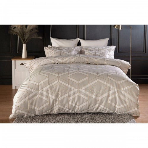 Front - Belledorm Seve Jacquard Duvet Set