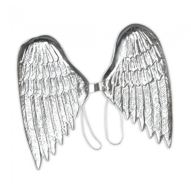 Front - Bristol Novelty Silver Angel Wings