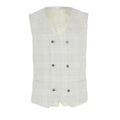 Front - Burton Mens Textured Check Tailored Vest