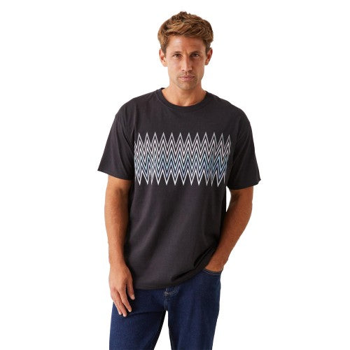 Front - Burton Mens Multi Zig Zag T-Shirt