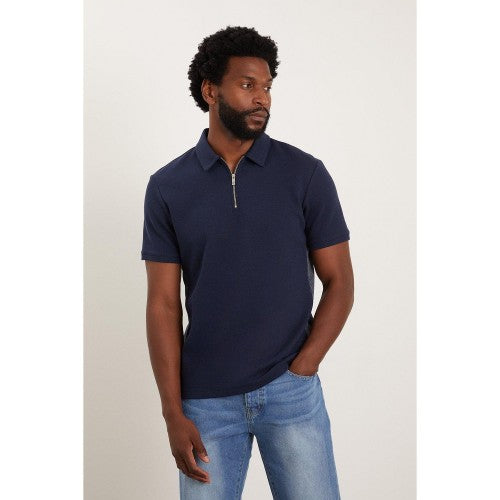 Front - Burton Mens Contrast Panel Polo Shirt