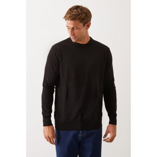 Front - Burton Mens Crew Neck Long-Sleeved Sweater