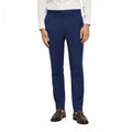 Front - Burton Mens Slub Slim Suit Trousers
