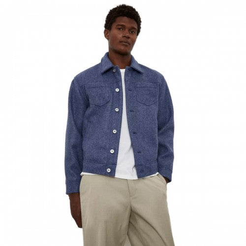 Front - Burton Mens Faux Wool Regular Trucker Jacket