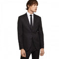 Front - Burton Mens Textured Slim Suit Jacket
