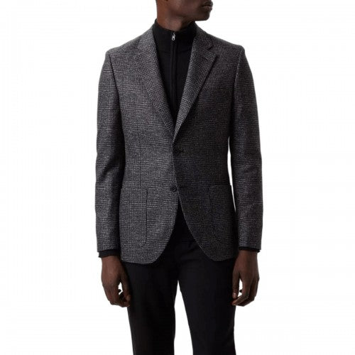Front - Burton Mens Pow Checked Slim Blazer