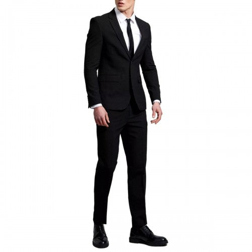 Front - Burton Mens Essential Single-Breasted Slim Suit Jacket