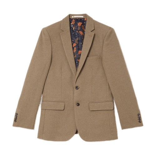 Front - Burton Mens Herringbone Tweed Slim Suit Jacket