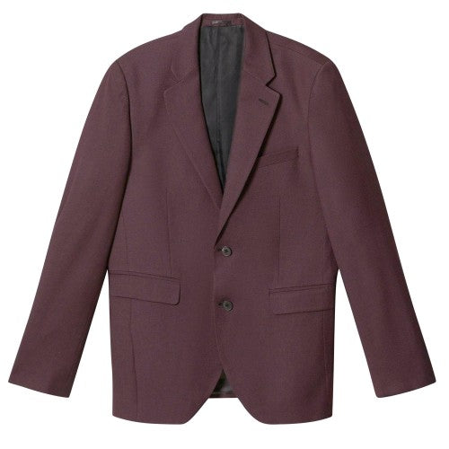 Front - Burton Mens Micro Textured Skinny Suit Jacket