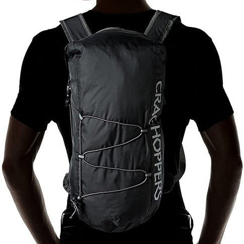 Black - Back - Craghoppers 15 Litre Packaway Waterproof Rucksack