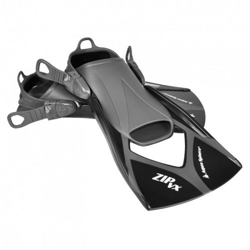 Black-Gray - Front - Aquasphere Zip VX Training Diving Fins